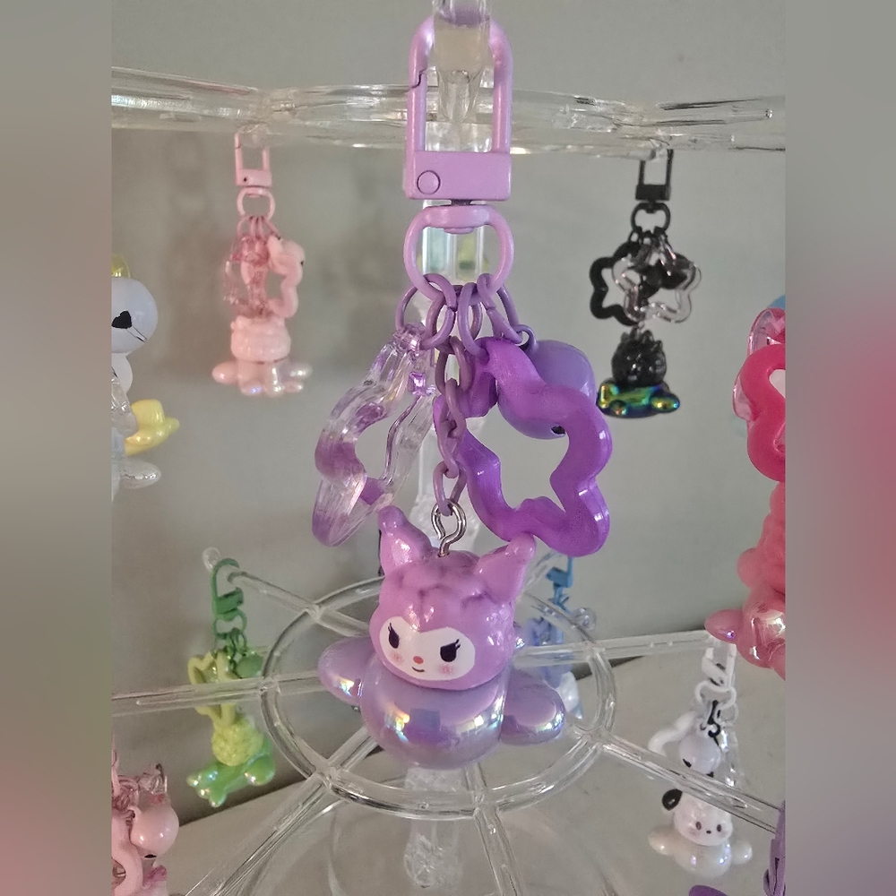 Handmade Kuromi Acrylic Figure Keychain